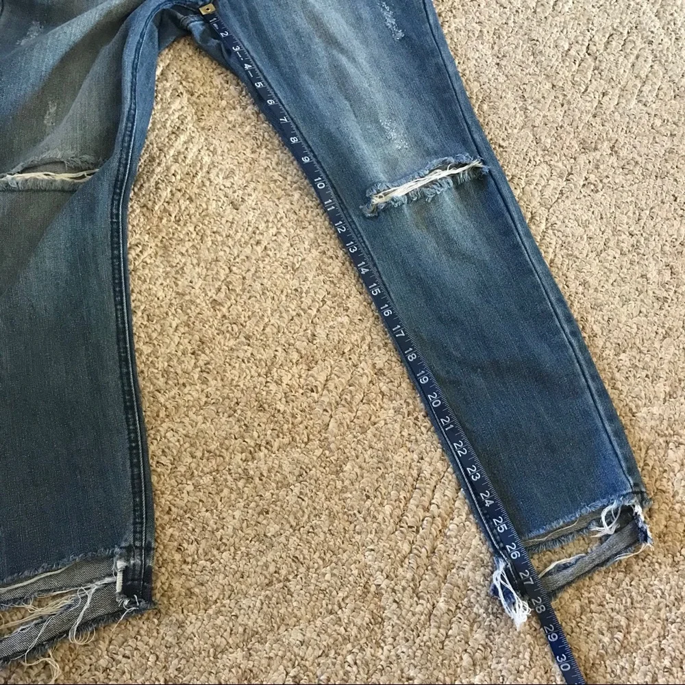 Distressed Denim Overalls SZ Small - Picture 7 of 11